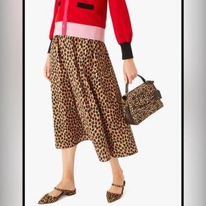 Kate Spade Black and Gold Polka Dot Skirt